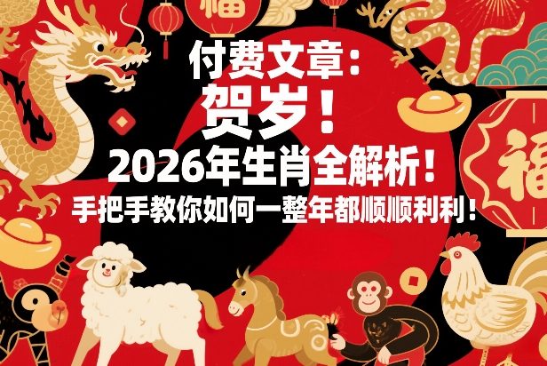 2026年全生肖运势解析 全年发展及顺运调整实用参考指南