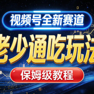 视频号全新AI赛道零基础玩法 老少皆宜副业增收保姆级教程-雨叶虚拟资源网
