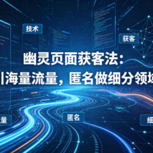 幽灵页面获客法实操教程 零基础零成本引流做细分领域头部-雨叶虚拟资源网