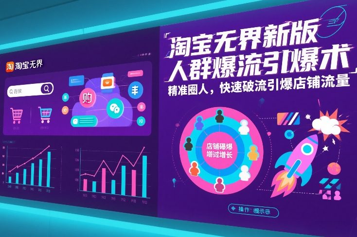 淘宝无界新版人群爆流技巧 精准圈人快速引爆店铺全域流量