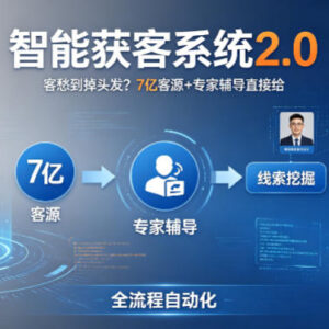 智能获客系统2.0教程 7亿客源支撑线索挖掘到转化全流程-雨叶虚拟资源网
