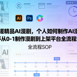 新手AI漫剧0到1制作全流程 个人漫剧制作到上架实操SOP-雨叶虚拟资源网