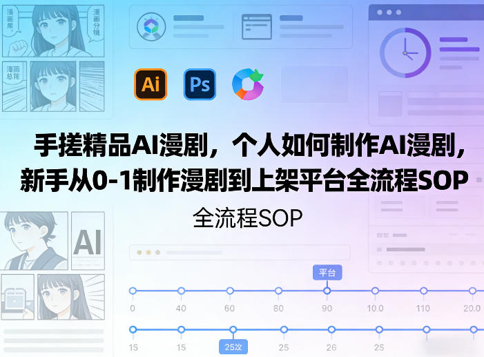 新手AI漫剧0到1制作全流程 个人漫剧制作到上架实操SOP