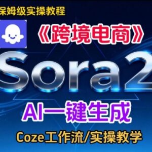 用Sora2生成跨境电商英文短视频 零基础实操搭建全流程教学-雨叶虚拟资源网