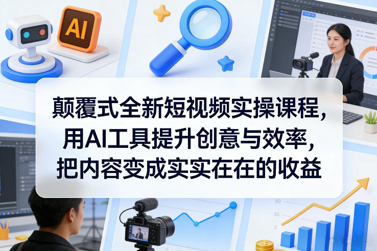 AI短视频实操课程详解 巧用AI工具提升创作效率实现内容增收