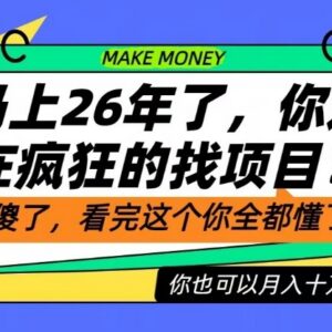 2026年互联网副业赚钱逻辑 卖项目培训比实操更易获高收益-雨叶虚拟资源网