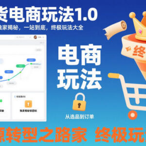 2024无货源电商转型不备货模式 核心玩法实操全攻略-雨叶虚拟资源网