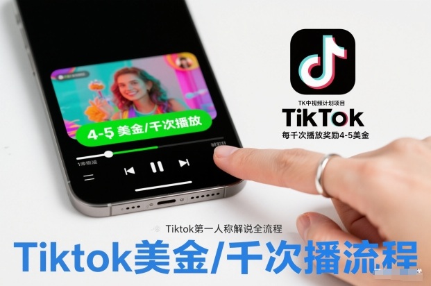 TikTok中视频计划实操教程 第一人称解说流程及收益规则详解