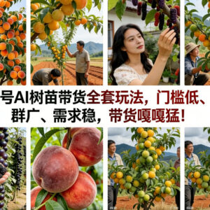 视频号AI树苗带货全套实操玩法 低门槛高需求新手可操作-雨叶虚拟资源网