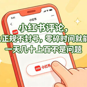 正规小红书评论赚钱项目介绍 低门槛无违规适合空闲时间操作-雨叶虚拟资源网