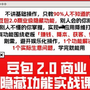 2026版豆包2.0商业隐藏功能实战课 可落地解决实际生意问题-雨叶虚拟资源网