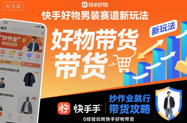 快手好物男装赛道带货新玩法分享 0经验新手可快速上手出单