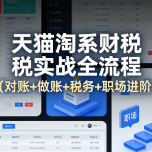 天猫淘系财税全流程实战教程 对账做账税务及职场进阶指南-雨叶虚拟资源网