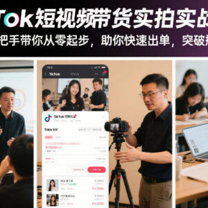 TikTok短视频带货实拍实战课程 手把手带你从零起步快速出单破瓶颈-雨叶虚拟资源网