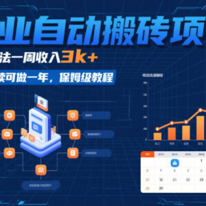 2026稳定可做自动搬砖副业项目 一周入3k+保姆级操作教程-雨叶虚拟资源网