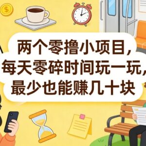 两个低门槛零撸小项目分享 利用日常碎片化时间即可赚零花钱-雨叶虚拟资源网