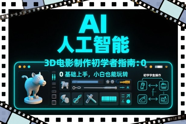 0基础AI 3D电影制作入门指南 小白也能做连贯多场景AI短片