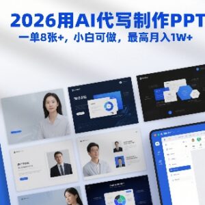 2026年AI代写制作PPT副业操作指南 小白入门最高可月入过万-雨叶虚拟资源网