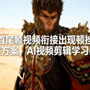 AI视频剪辑首尾帧衔接有顿挫感怎么办 新手学习实用指南-雨叶虚拟资源网