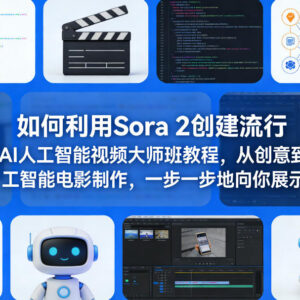 Sora 2 AI视频制作大师班教程 从创意到爆款影视全流程实操教学-雨叶虚拟资源网