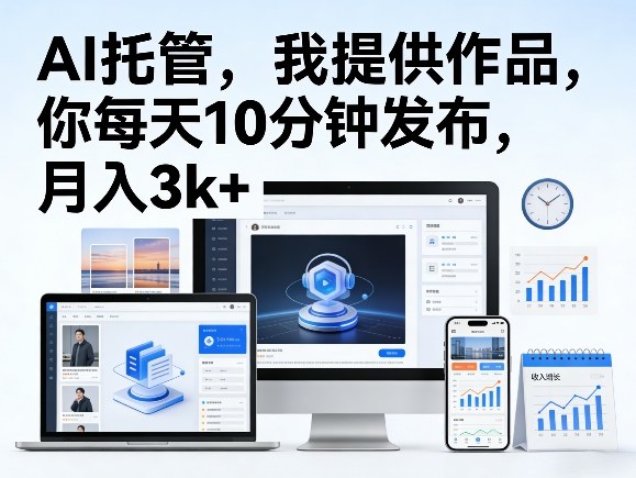 公众号AI托管流量主运营教程 每日10分钟操作可月入3000+