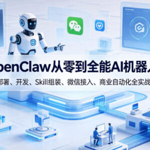 OpenClaw全能AI机器人部署开发 Skill组装微信接入全实战教程-雨叶虚拟资源网
