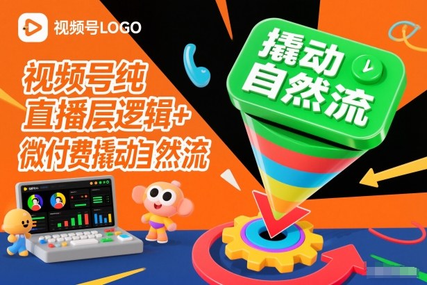 视频号纯直播底层逻辑拆解 微付费撬动自然流实操教程