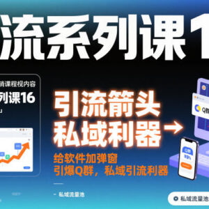 私域引流系列课第16讲：软件加弹窗教程 QQ群引流玩法详解-雨叶虚拟资源网