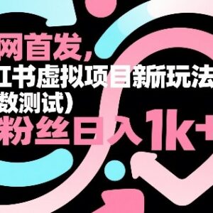 小红书虚拟指数测试项目完整拆解 零粉丝可落地变现玩法详解-雨叶虚拟资源网