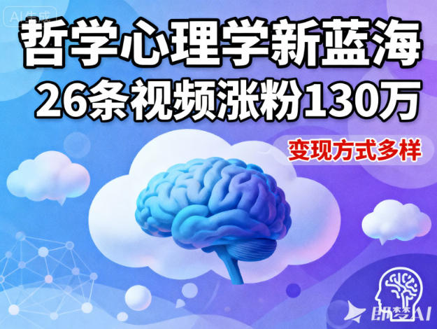 哲学心理学短视频赛道怎么做？26条视频涨粉130万实操教程分享