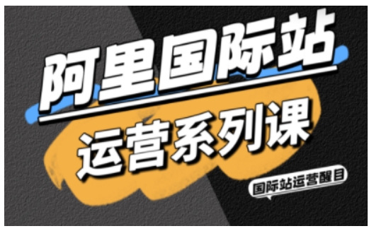 阿里国际站运营系列课 含引流推广SOP AI工具及高阶增长玩法