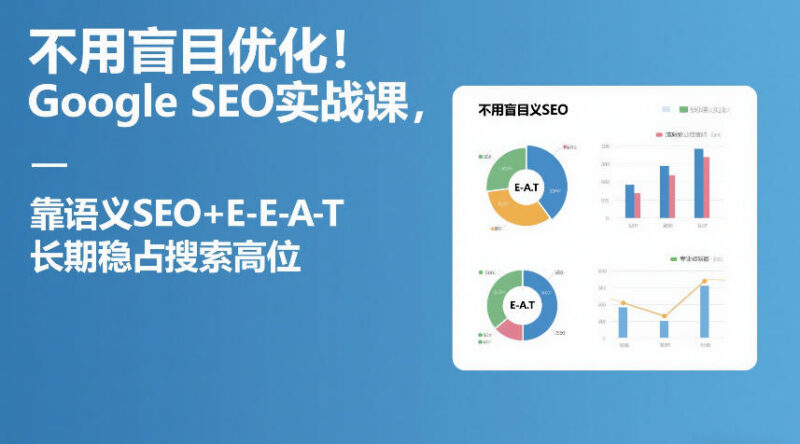 Google SEO实战教程 掌握语义SEO+E-E-A-T提升搜索排名