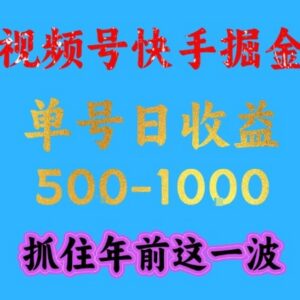 2025视频号快手掘金项目攻略 操作简单可放大单号日入超千元-雨叶虚拟资源网