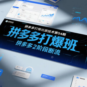 拼多多打爆班第54期实操教程 店铺二阶段断流原因及解决方法-雨叶虚拟资源网