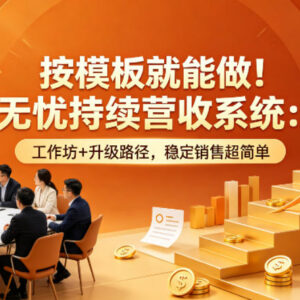 无忧持续营收系统实操教程 用模板搭建稳定销售体系实现持续营收-雨叶虚拟资源网