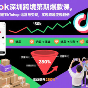 TikTok深圳跨境第2期实战课 20天吃透TikTok Shop运营与变现全流程-雨叶虚拟资源网