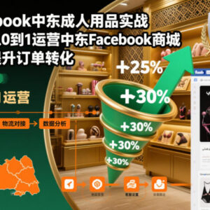 2024中东Facebook商城成人用品从0到1运营实操 提升订单转化-雨叶虚拟资源网