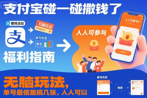 支付宝碰一碰赚佣金操作攻略 搭配自动助力平台可挂机获收益