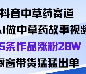 抖音中草药赛道玩法详解：AI做中药故事视频涨粉带货实操指南-雨叶虚拟资源网
