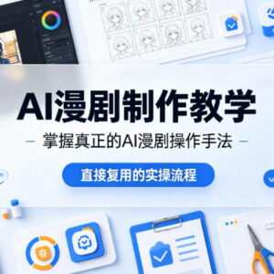 AI漫剧制作实操教程 零基础可复用的从创意到成片全流程-雨叶虚拟资源网