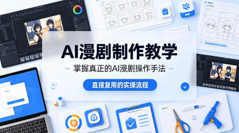 AI漫剧制作实操教程 零基础可复用的从创意到成片全流程