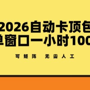 2026自动卡顶包流量主玩法 单窗口收益高可矩阵操作无需人工-雨叶虚拟资源网