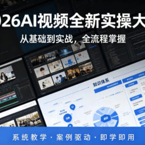 2026全新AI视频实操大课 零基础从入门到实战全流程教学-雨叶虚拟资源网