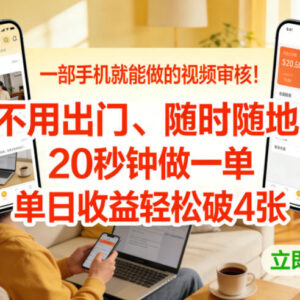 手机可做的无人售货机视频审核副业 无需出门操作简单收益可观-雨叶虚拟资源网