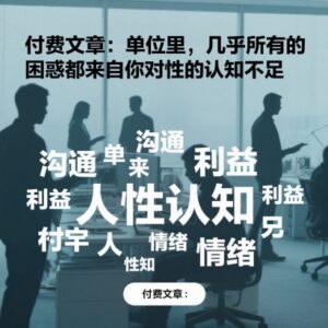 职场遇人际晋升等各类困惑 大多源于对人性的认知不足-雨叶虚拟资源网