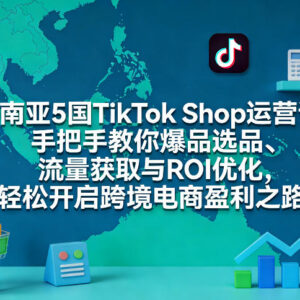 东南亚5国TikTok Shop运营课 选品流量及ROI优化实用全攻略-雨叶虚拟资源网