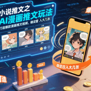 AI漫画小说推文全流程教程 零基础做爆款视频获稳定收益-雨叶虚拟资源网