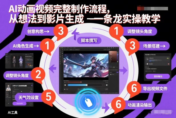 AI动画视频完整制作教程 从想法到成片全链路实操教学