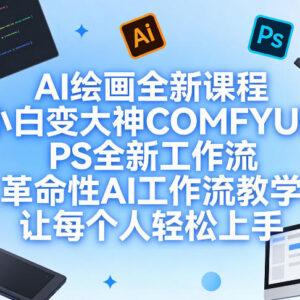 零基础学习COMFYUI+PS全新AI绘画工作流 全套实操教学课程-雨叶虚拟资源网