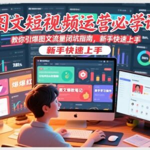 图文短视频运营实操教程 新手避坑及流量引爆方法全解析-雨叶虚拟资源网